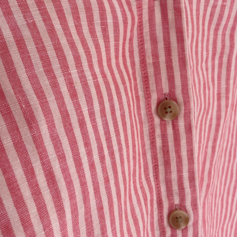 Talbots V-Neck Shell Button Down Sleeveless Linen… - image 8